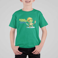 Funny Dinosaur Playing Ice Hockey T Shirt For Kid Gift For Dino Lovers - Wonder Print Shop
