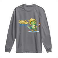 Funny Dinosaur Playing Ice Hockey Long Sleeve Shirt Gift For Dino Lovers - Wonder Print Shop