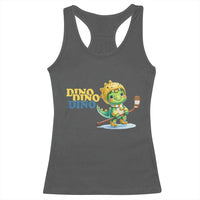 Funny Dinosaur Playing Ice Hockey Racerback Tank Top Gift For Dino Lovers - Wonder Print Shop
