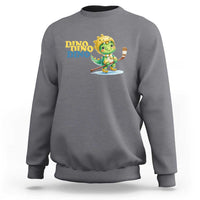Funny Dinosaur Playing Ice Hockey Sweatshirt Gift For Dino Lovers - Wonder Print Shop