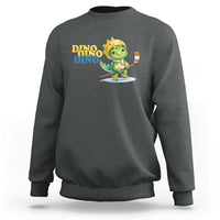 Funny Dinosaur Playing Ice Hockey Sweatshirt Gift For Dino Lovers - Wonder Print Shop