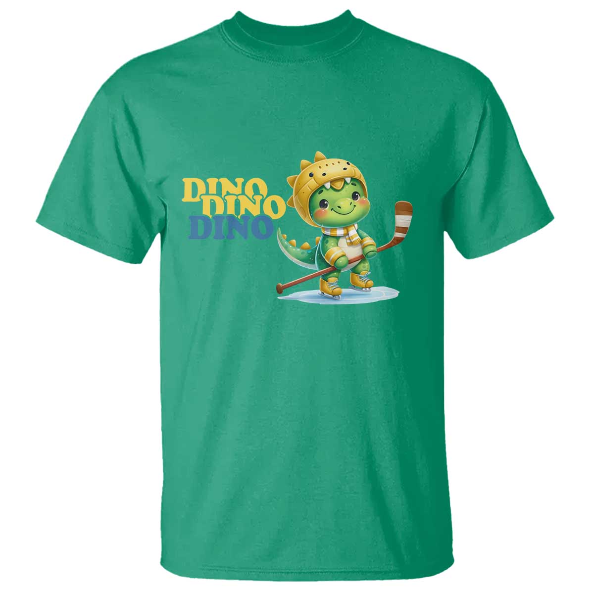 Funny Dinosaur Playing Ice Hockey T Shirt Gift For Dino Lovers - Wonder Print Shop