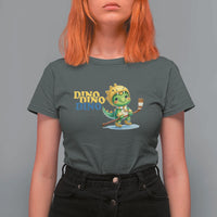 Funny Dinosaur Playing Ice Hockey T Shirt For Women Gift For Dino Lovers - Wonder Print Shop
