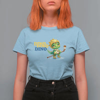 Funny Dinosaur Playing Ice Hockey T Shirt For Women Gift For Dino Lovers - Wonder Print Shop