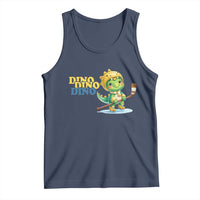 Funny Dinosaur Playing Ice Hockey Tank Top Gift For Dino Lovers - Wonder Print Shop