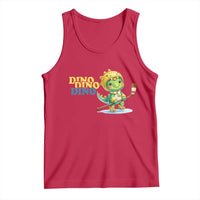 Funny Dinosaur Playing Ice Hockey Tank Top Gift For Dino Lovers - Wonder Print Shop