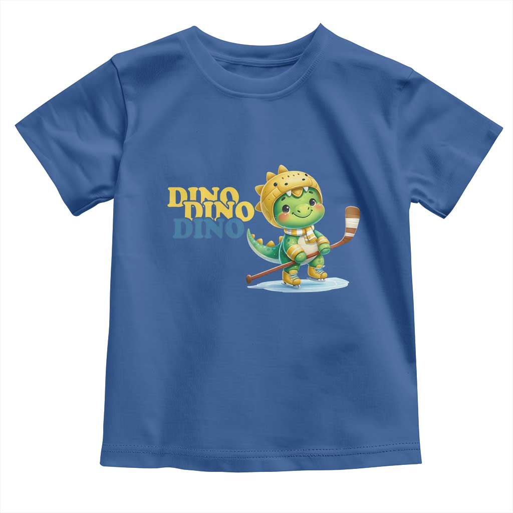 Funny Dinosaur Playing Ice Hockey Toddler T Shirt Gift For Dino Lovers - Wonder Print Shop