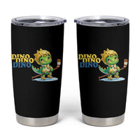 Funny Dinosaur Playing Ice Hockey Tumbler Cup Gift For Dino Lovers - Wonder Print Shop