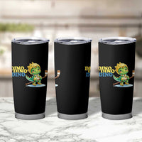 Funny Dinosaur Playing Ice Hockey Tumbler Cup Gift For Dino Lovers - Wonder Print Shop