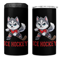Funny Husky Playing Ice Hockey 4 in 1 Can Cooler Tumbler Gift For Dog Lovers - Wonder Print Shop