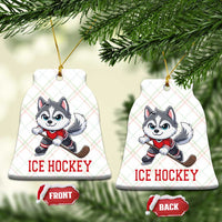 Funny Husky Playing Ice Hockey Ceramic Ornament Gift For Dog Lovers - Wonder Print Shop