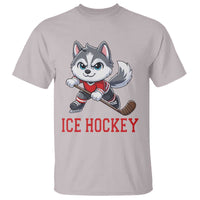 Funny Husky Playing Ice Hockey T Shirt Gift For Dog Lovers - Wonder Print Shop