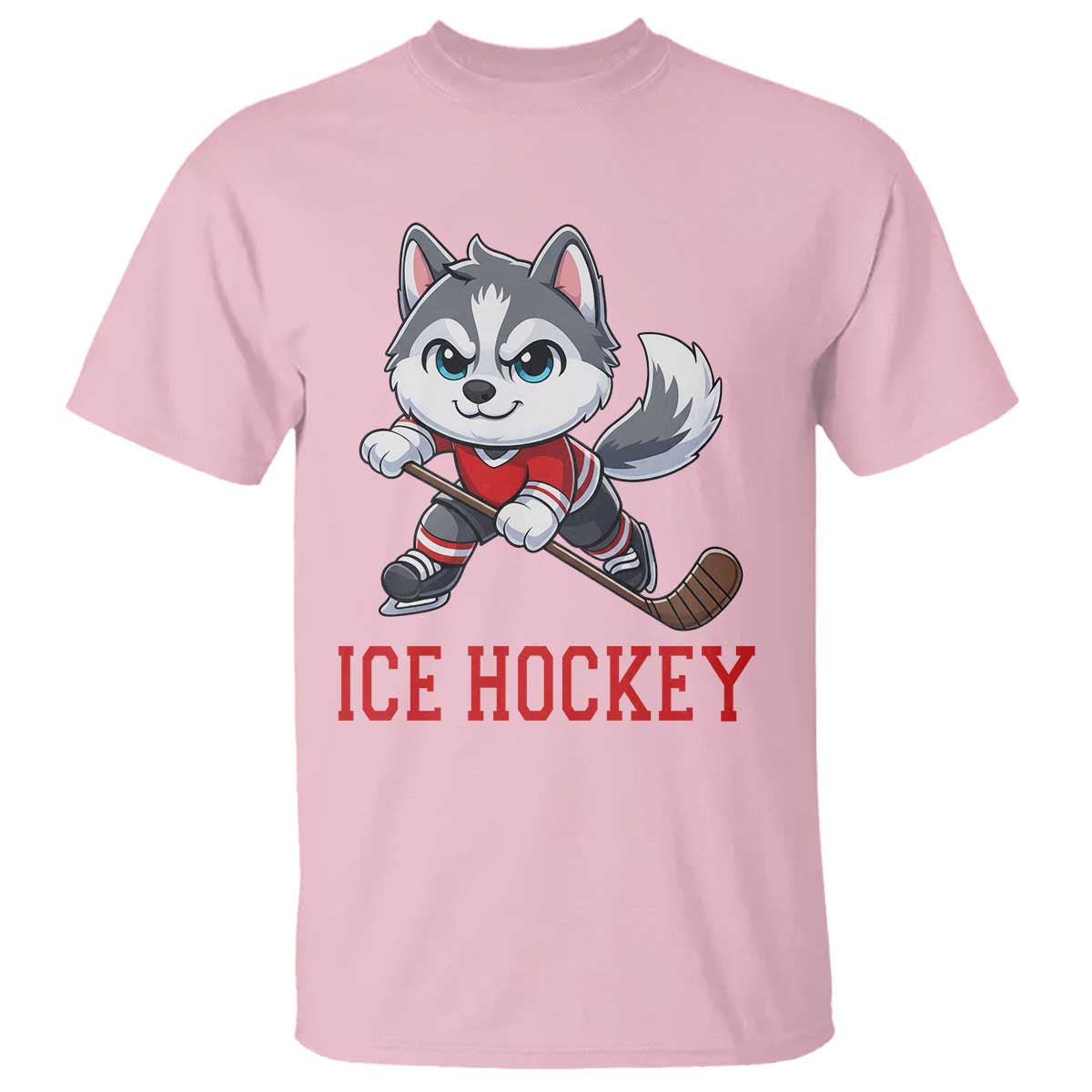 Funny Husky Playing Ice Hockey T Shirt Gift For Dog Lovers - Wonder Print Shop