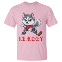 Funny Husky Playing Ice Hockey T Shirt Gift For Dog Lovers - Wonder Print Shop