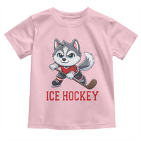 Funny Husky Playing Ice Hockey Toddler T Shirt Gift For Dog Lovers - Wonder Print Shop