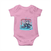 Siberian Husky Ice Hockey Player Baby Onesie Funny Goalie Gift - Wonder Print Shop