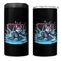 Siberian Husky Ice Hockey Player 4 in 1 Can Cooler Tumbler Funny Goalie Gift - Wonder Print Shop