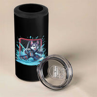 Siberian Husky Ice Hockey Player 4 in 1 Can Cooler Tumbler Funny Goalie Gift - Wonder Print Shop