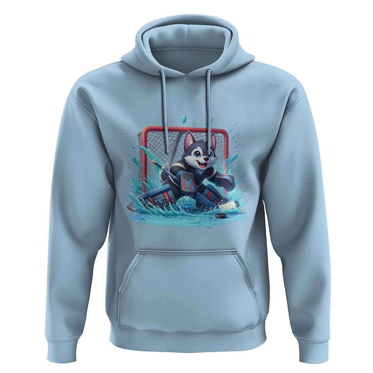 Siberian Husky Ice Hockey Player Hoodie Funny Goalie Gift - Wonder Print Shop