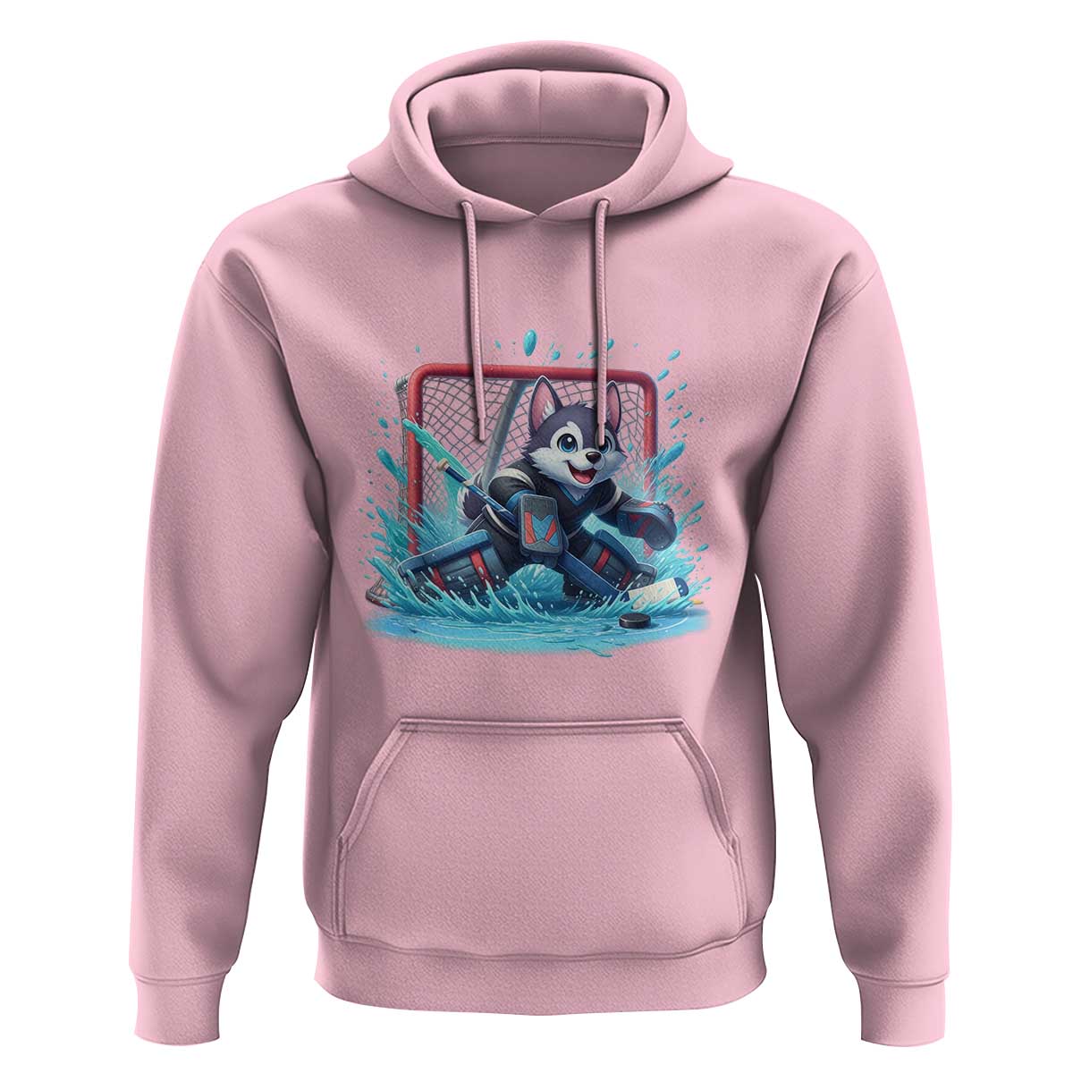 Siberian Husky Ice Hockey Player Hoodie Funny Goalie Gift - Wonder Print Shop
