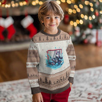 Siberian Husky Ice Hockey Player Ugly Christmas Sweater Funny Goalie Gift - Wonder Print Shop