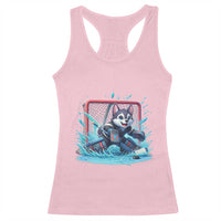 Siberian Husky Ice Hockey Player Racerback Tank Top Funny Goalie Gift - Wonder Print Shop