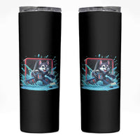 Siberian Husky Ice Hockey Player Skinny Tumbler Funny Goalie Gift - Wonder Print Shop