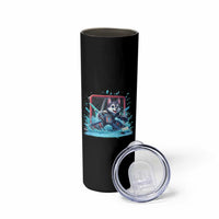 Siberian Husky Ice Hockey Player Skinny Tumbler Funny Goalie Gift - Wonder Print Shop