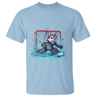 Siberian Husky Ice Hockey Player T Shirt Funny Goalie Gift - Wonder Print Shop