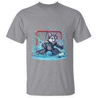 Siberian Husky Ice Hockey Player T Shirt Funny Goalie Gift - Wonder Print Shop