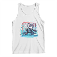 Siberian Husky Ice Hockey Player Tank Top Funny Goalie Gift - Wonder Print Shop