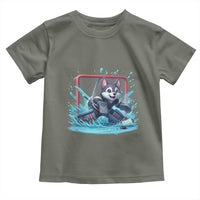 Siberian Husky Ice Hockey Player Toddler T Shirt Funny Goalie Gift - Wonder Print Shop