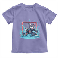 Siberian Husky Ice Hockey Player Toddler T Shirt Funny Goalie Gift - Wonder Print Shop