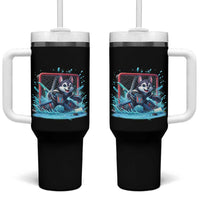 Siberian Husky Ice Hockey Player Tumbler With Handle Funny Goalie Gift - Wonder Print Shop