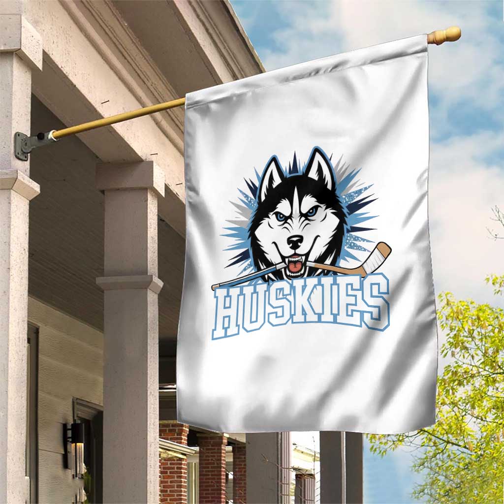 Cool Siberian Husky Ice Hockey Garden Flag Gift For Dog Lovers - Wonder Print Shop