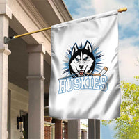 Cool Siberian Husky Ice Hockey Garden Flag Gift For Dog Lovers - Wonder Print Shop