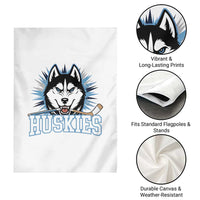 Cool Siberian Husky Ice Hockey Garden Flag Gift For Dog Lovers - Wonder Print Shop