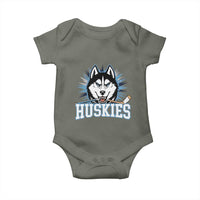 Cool Siberian Husky Ice Hockey Baby Onesie Gift For Dog Lovers - Wonder Print Shop