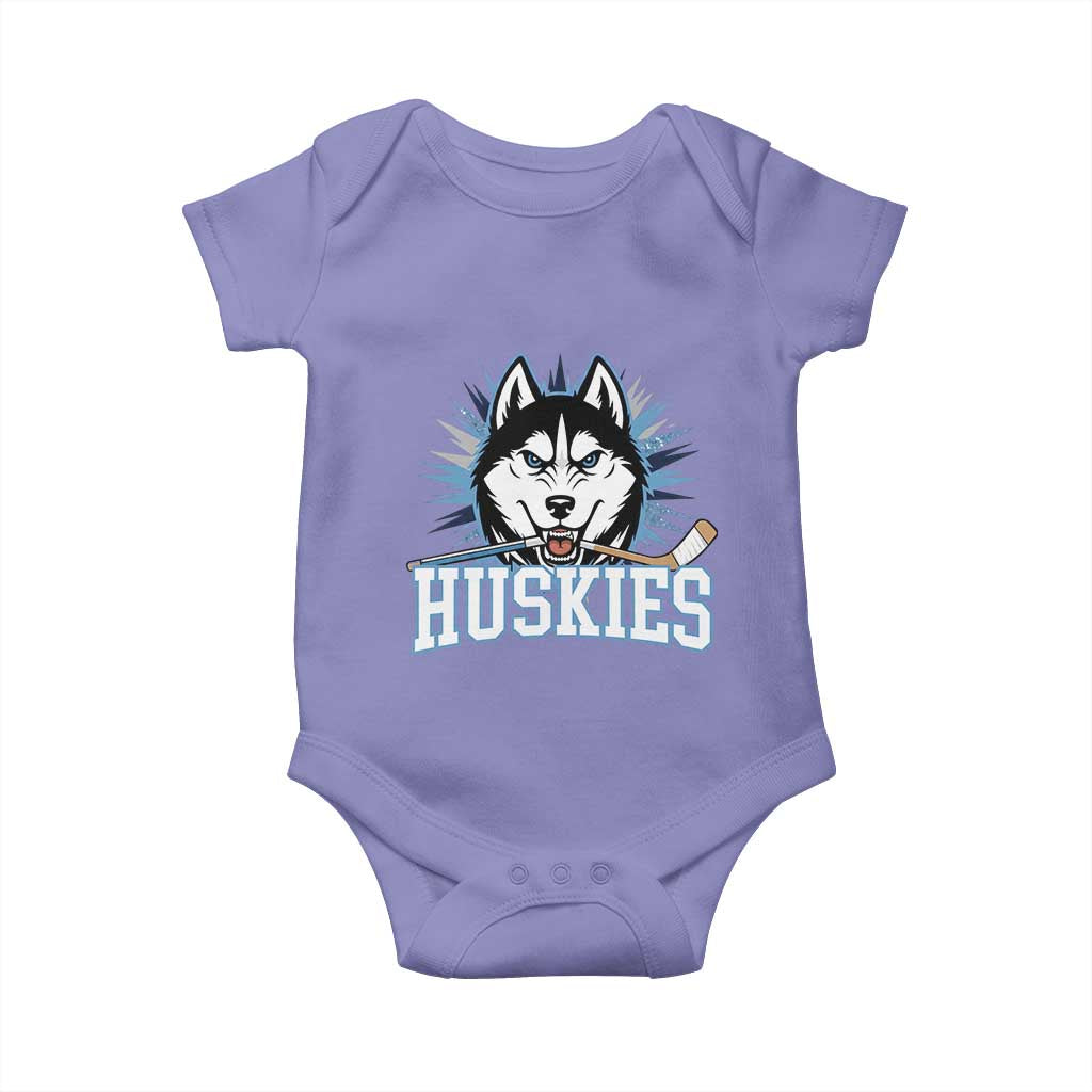 Cool Siberian Husky Ice Hockey Baby Onesie Gift For Dog Lovers - Wonder Print Shop