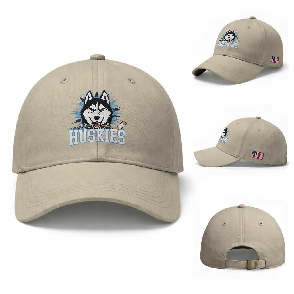 Cool Siberian Husky Ice Hockey Baseball Cap Gift For Dog Lovers
