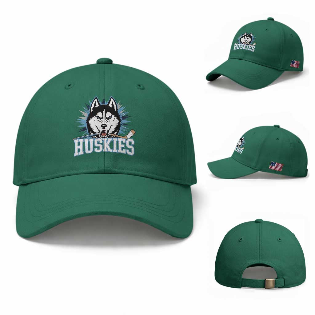 Cool Siberian Husky Ice Hockey Baseball Cap Gift For Dog Lovers