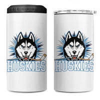 Cool Siberian Husky Ice Hockey 4 in 1 Can Cooler Tumbler Gift For Dog Lovers - Wonder Print Shop