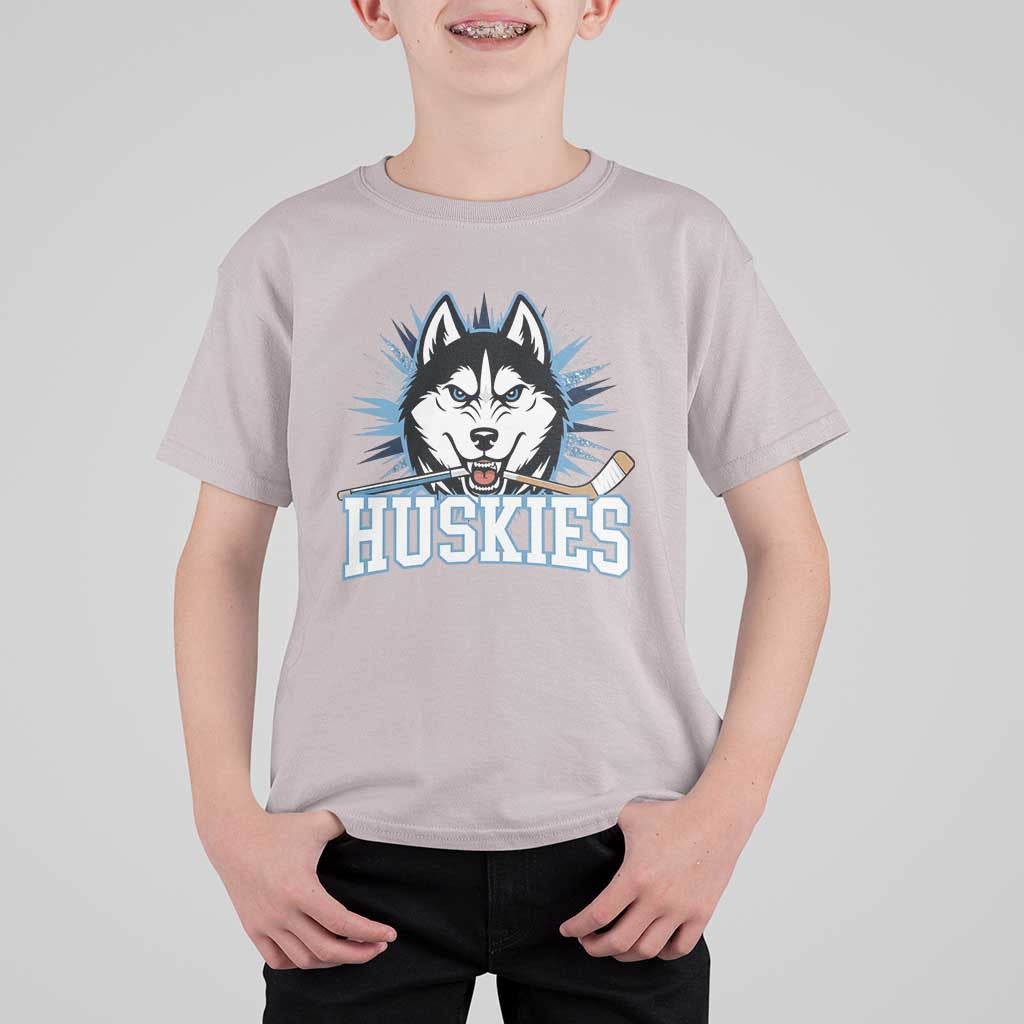 Cool Siberian Husky Ice Hockey T Shirt For Kid Gift For Dog Lovers - Wonder Print Shop