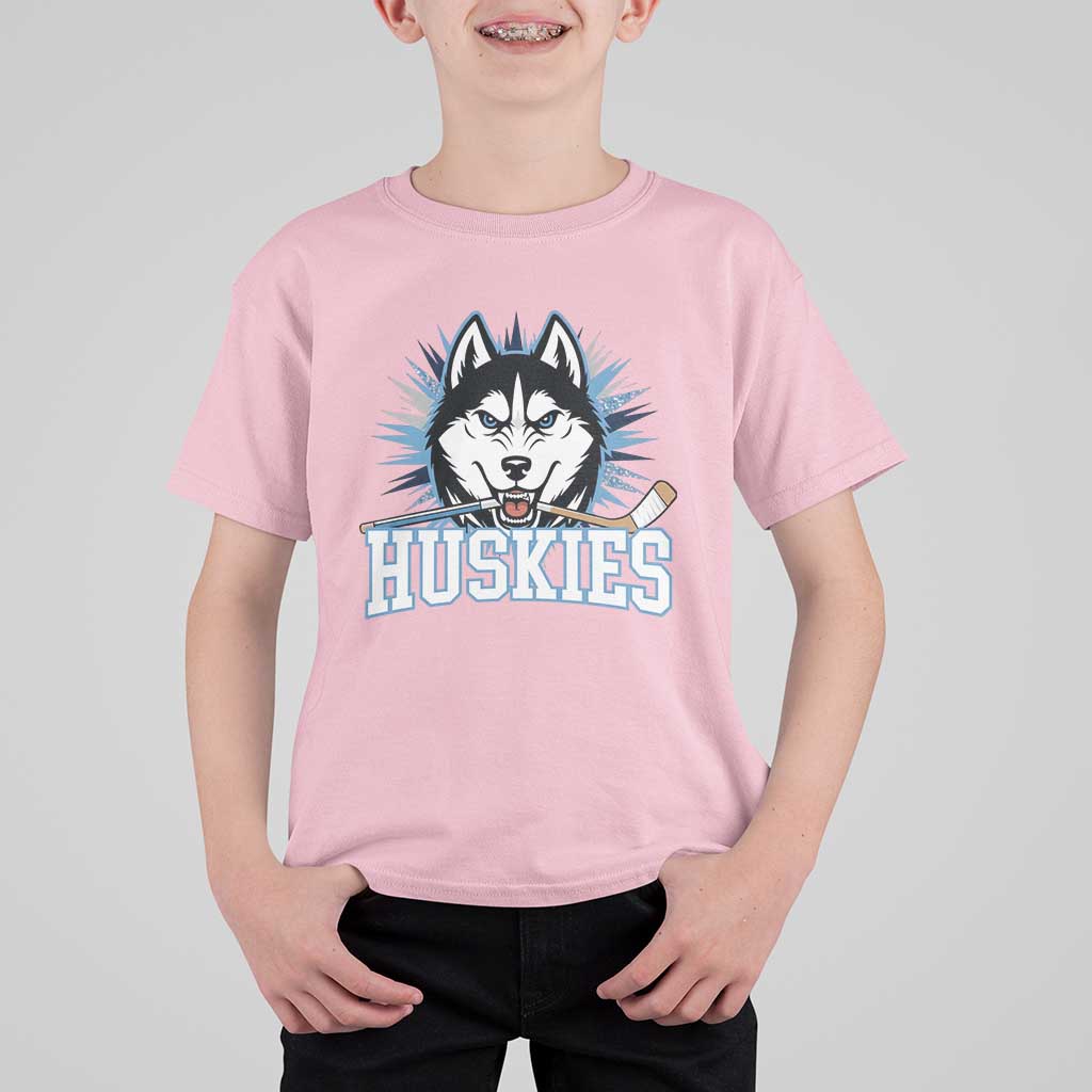 Cool Siberian Husky Ice Hockey T Shirt For Kid Gift For Dog Lovers - Wonder Print Shop