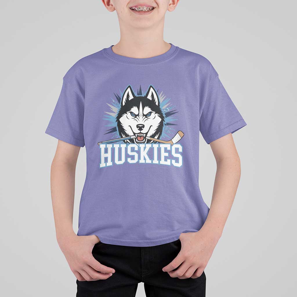 Cool Siberian Husky Ice Hockey T Shirt For Kid Gift For Dog Lovers - Wonder Print Shop