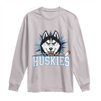 Cool Siberian Husky Ice Hockey Long Sleeve Shirt Gift For Dog Lovers - Wonder Print Shop