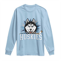 Cool Siberian Husky Ice Hockey Long Sleeve Shirt Gift For Dog Lovers - Wonder Print Shop