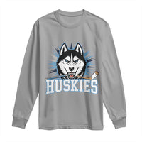 Cool Siberian Husky Ice Hockey Long Sleeve Shirt Gift For Dog Lovers - Wonder Print Shop