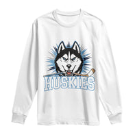 Cool Siberian Husky Ice Hockey Long Sleeve Shirt Gift For Dog Lovers - Wonder Print Shop