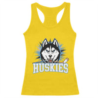 Cool Siberian Husky Ice Hockey Racerback Tank Top Gift For Dog Lovers - Wonder Print Shop